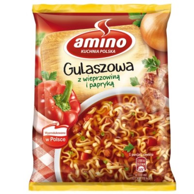 Amino ZUPA GULASZOWA Z WIPRZOWINĄ ZUPKA CHIŃSKA BŁYSKAWICZNA 59g